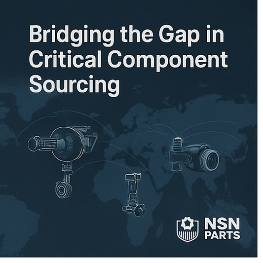 Global aerospace parts sourcing map highlighting logistics for NSN components.