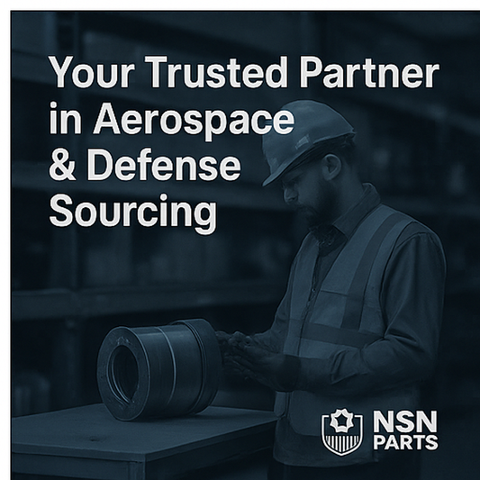 Quality control inspection of aerospace components for compliance with NSN standards.