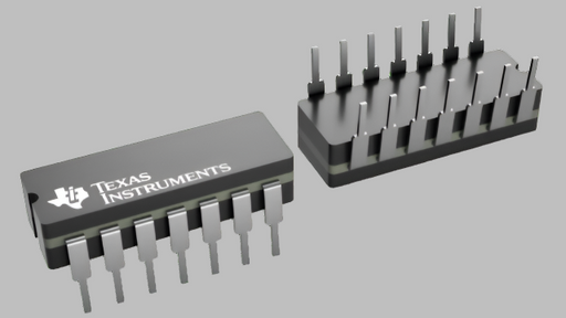 Texas Instruments 5962-00-001-3000 5962-3800504BAC digital microcircuit with dual inline pins